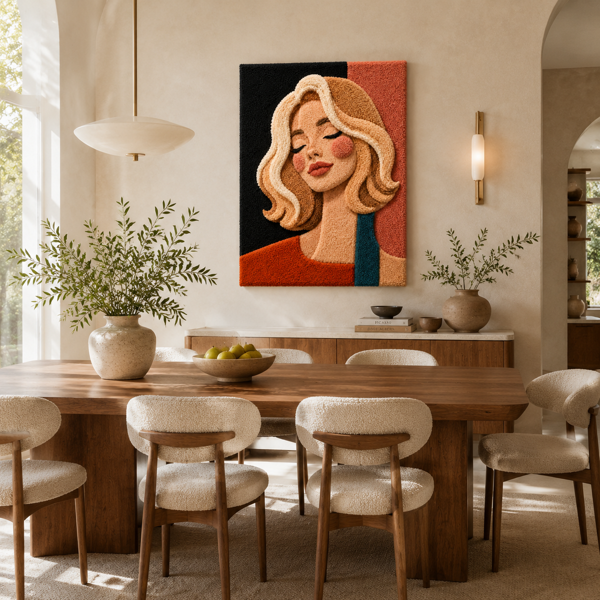 Coral Daydream wall art by Hewn Earth featuring vibrant coral and abstract design, perfect for modern interior decor.