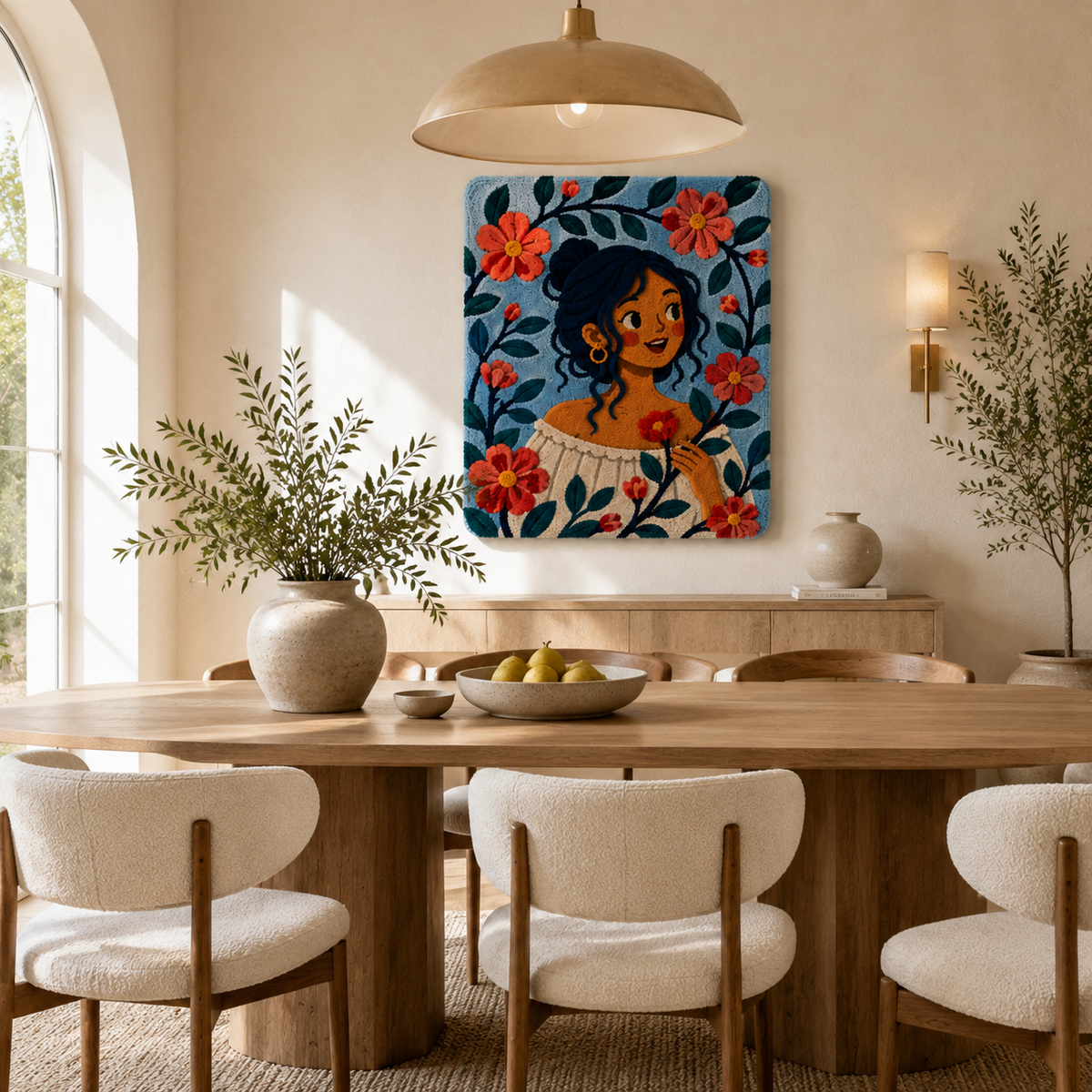 Hewn Earth Coral Garden Singer wall art featuring a vibrant coral reef scene with a singer silhouette, suitable for home decor.