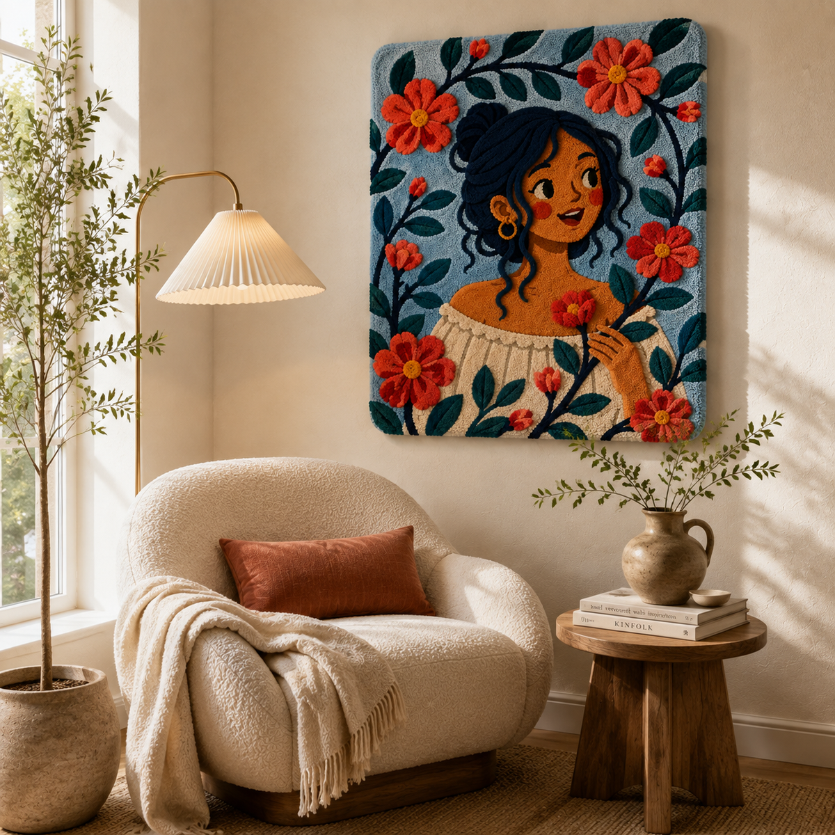 Hewn Earth Coral Garden Singer wall art featuring vibrant coral and marine life artwork for coastal-inspired decor.