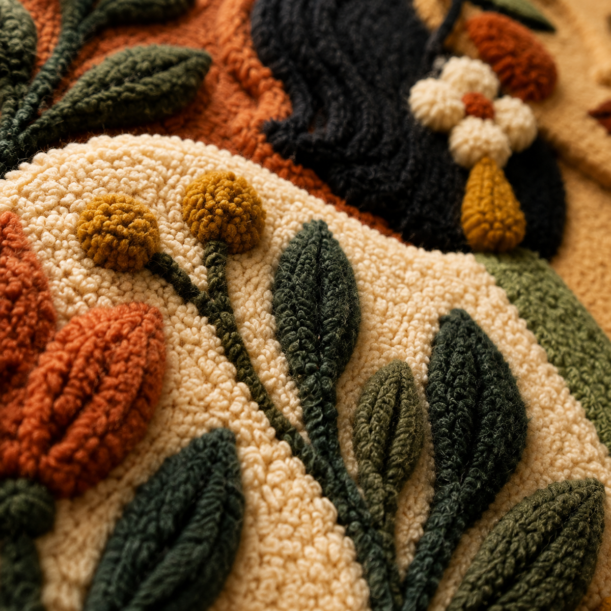 Close-up of Hewn Earth Meadow Collar Portrait wall art featuring detailed, textured natural landscape in soft earthy tones.