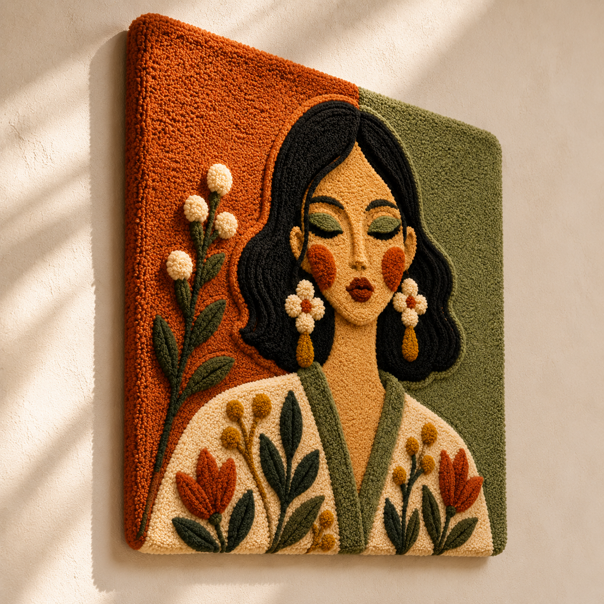 Hewn Earth Meadow Collar Portrait wall art featuring a detailed botanical illustration on a neutral background.