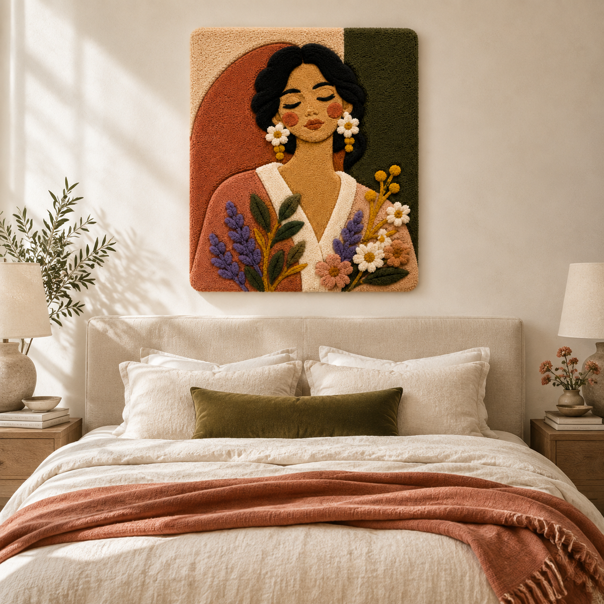 Lavender Sunday Muse wall art by Hewn Earth featuring a serene lavender and pastel-colored abstract design.