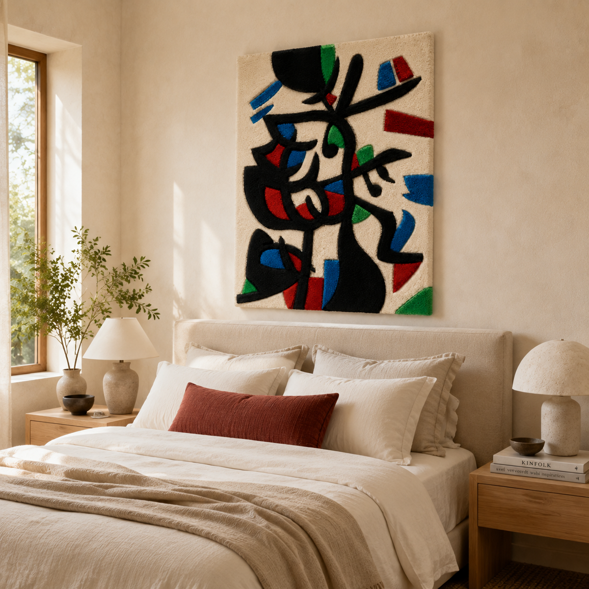 Calligraphic Carnival wall art by Hewn Earth featuring elegant, flowing calligraphy on a textured background.