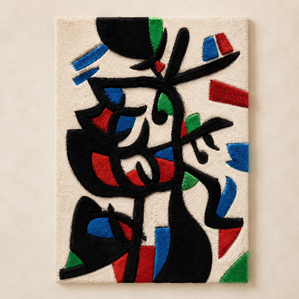Calligraphic Carnival wall art by Hewn Earth featuring vibrant, flowing calligraphy on a textured background.