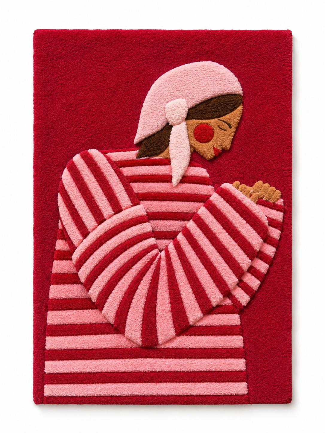 Crimson Stripe Socialite wall art by Hewn Earth featuring bold red and black abstract design on canvas.