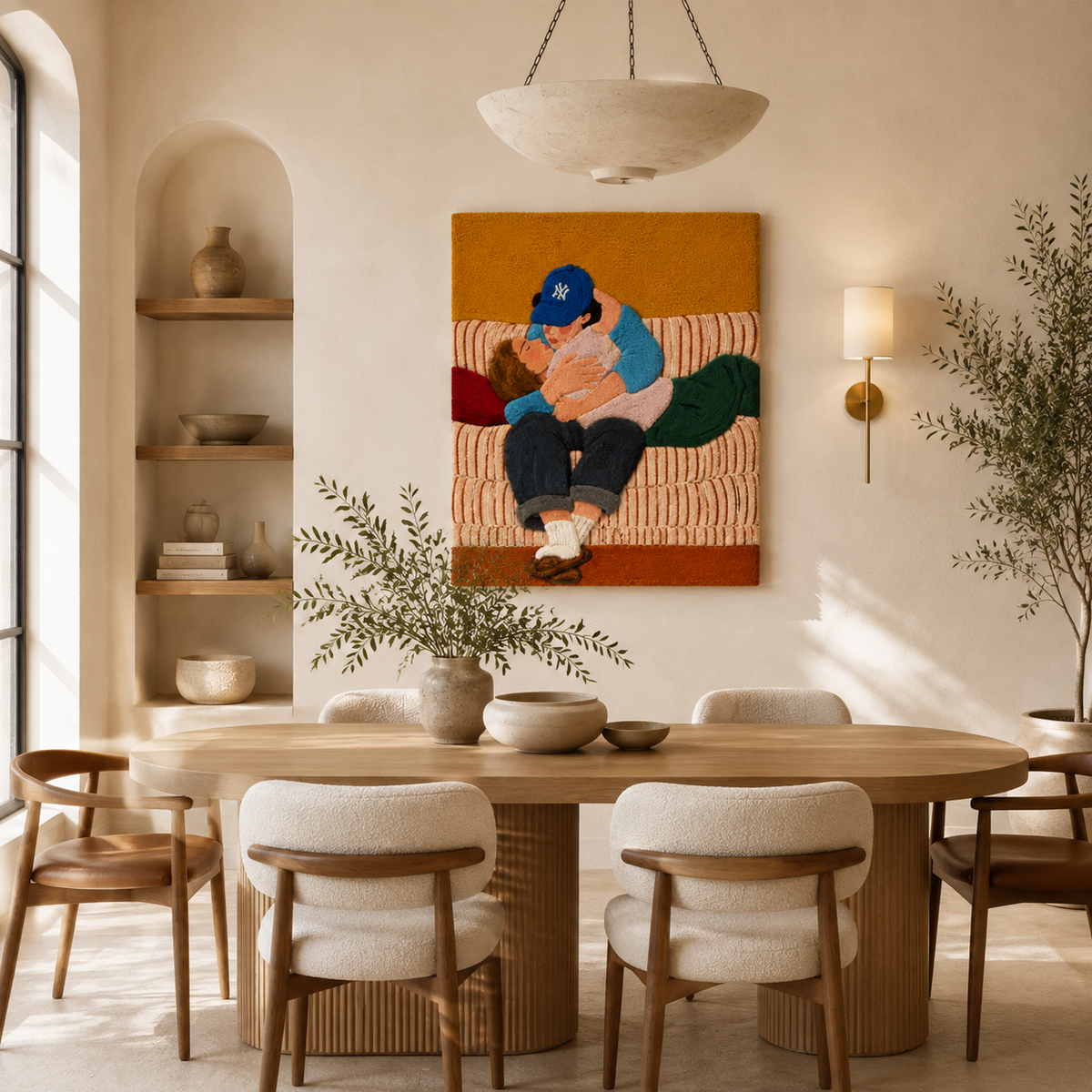Hewn Earth Ballpark Quiet Hour wall art featuring a serene, minimalist design suitable for home decor.