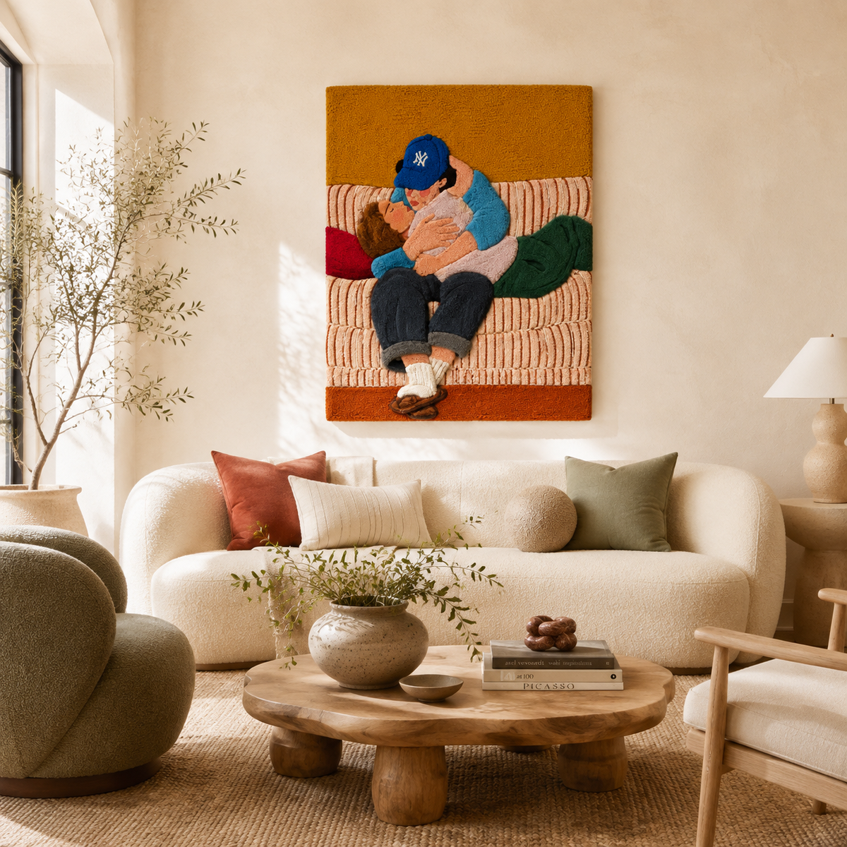 Hewn Earth Ballpark Quiet Hour wall art featuring a detailed, artistic design in a natural color palette.
