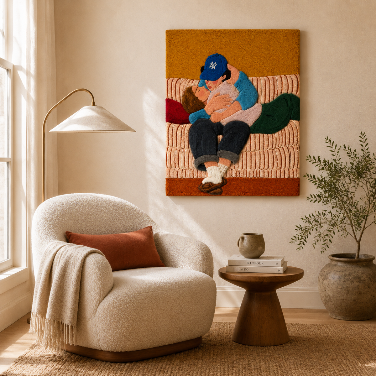 Hewn Earth Ballpark Quiet Hour wall art featuring a serene, nature-inspired design in soft, calming colors.