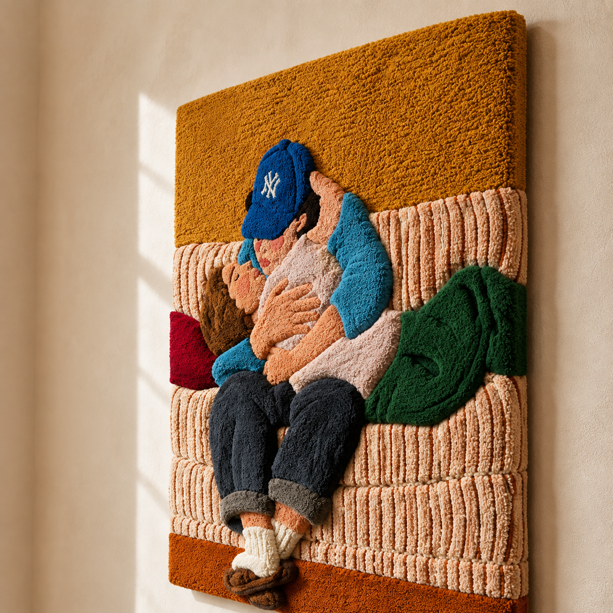 Hewn Earth Ballpark Quiet Hour wall art featuring a serene landscape scene in a natural, calming design.