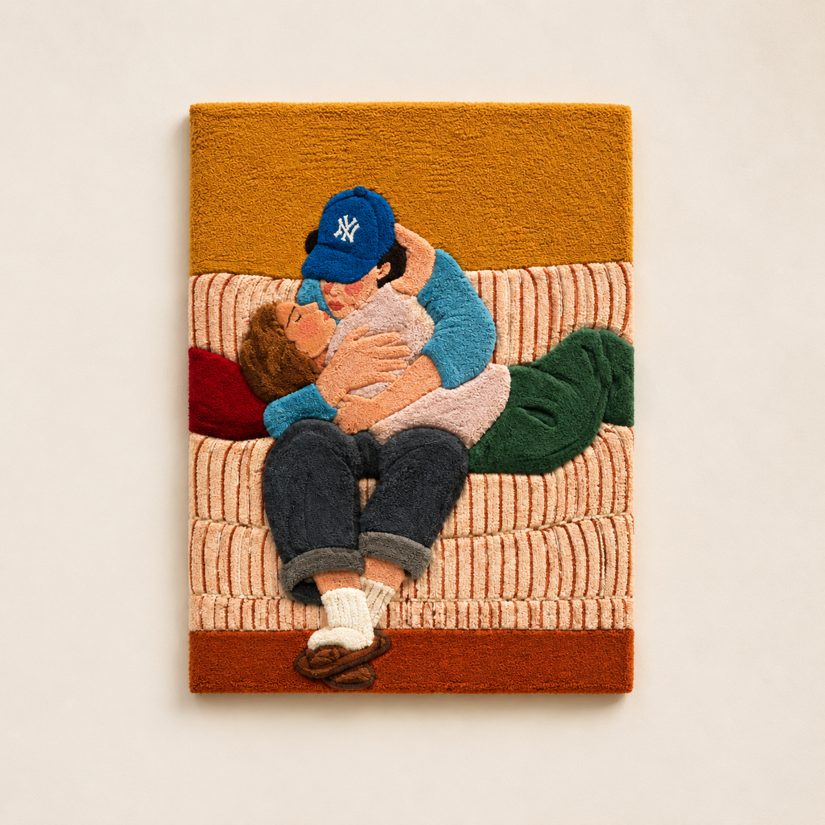 Hewn Earth Ballpark Quiet Hour wall art featuring a serene landscape scene on a framed canvas.