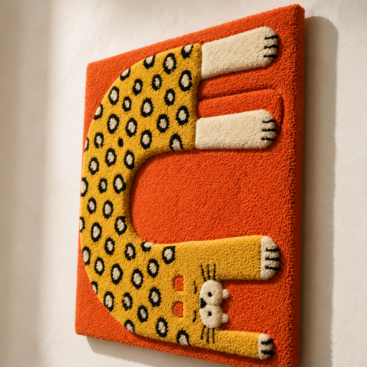 Leopard Loop wall art by Hewn Earth featuring a bold, abstract leopard design on a neutral background for modern home decor.