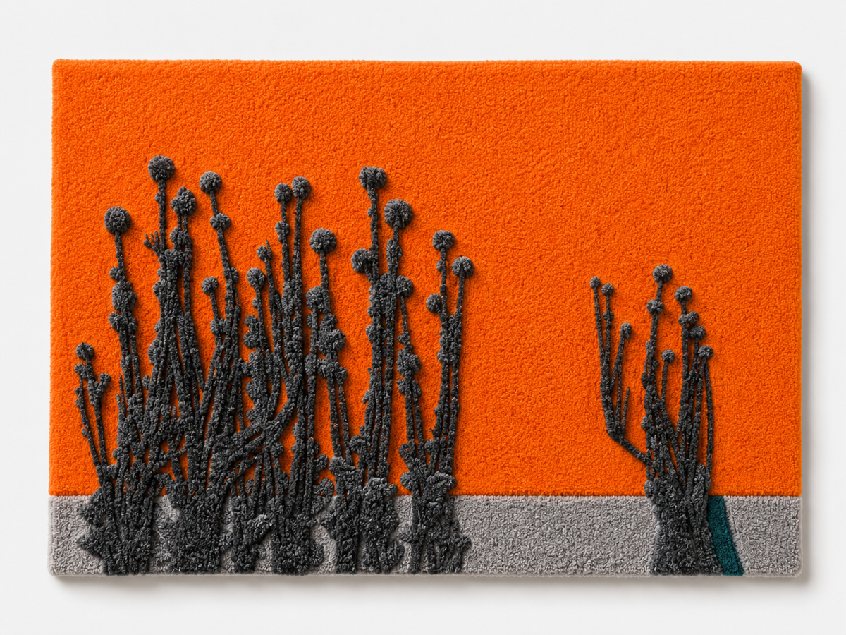 Hewn Earth Ember Reed Choir wall art featuring a colorful illustration of choir singers against a textured background.