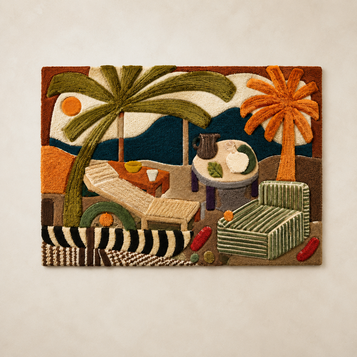 Hewn Earth Palm Room Still Life wall art, featuring a detailed botanical illustration on a neutral background.