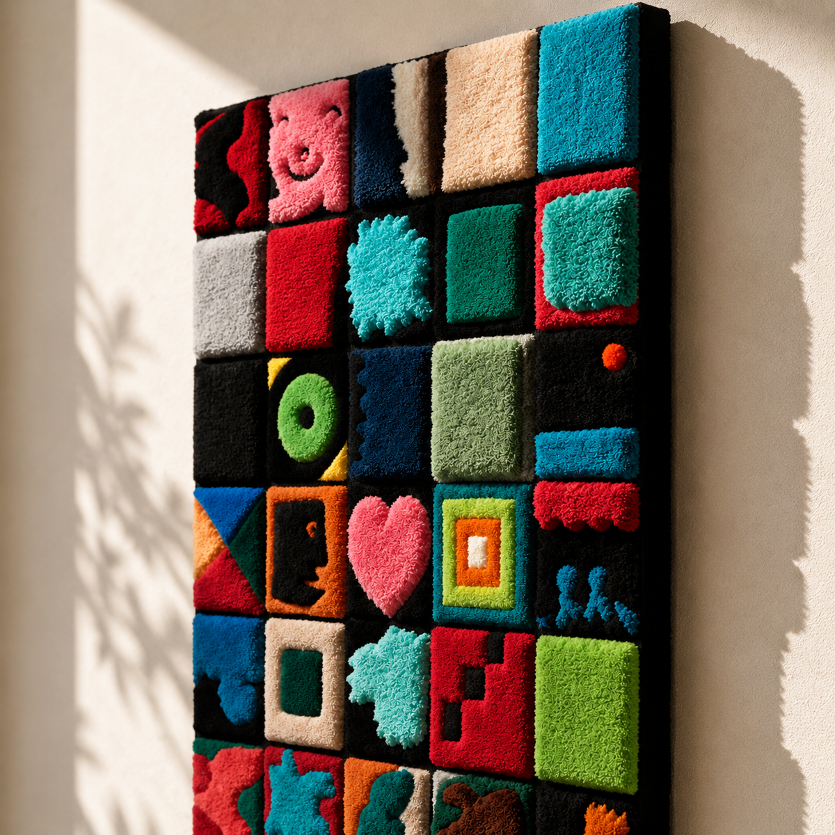 Hewn Earth Cabinet of Small Wonders wall art featuring intricate natural designs on a rectangular canvas
