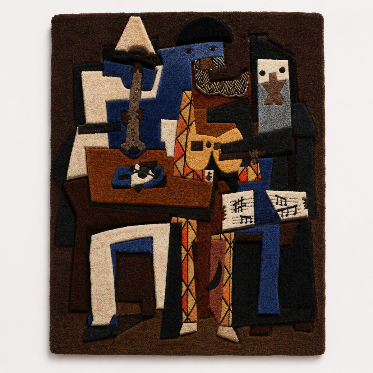 Midnight Studio Quartet wall art by Hewn Earth featuring abstract geometric design on a neutral background.