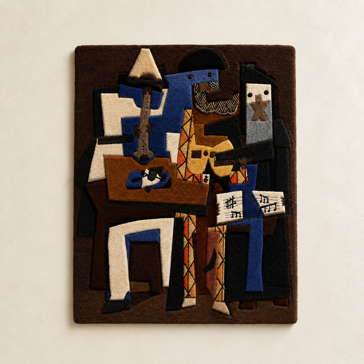 Hewn Earth Midnight Studio Quartet wall art featuring abstract geometric shapes in dark and neutral tones.