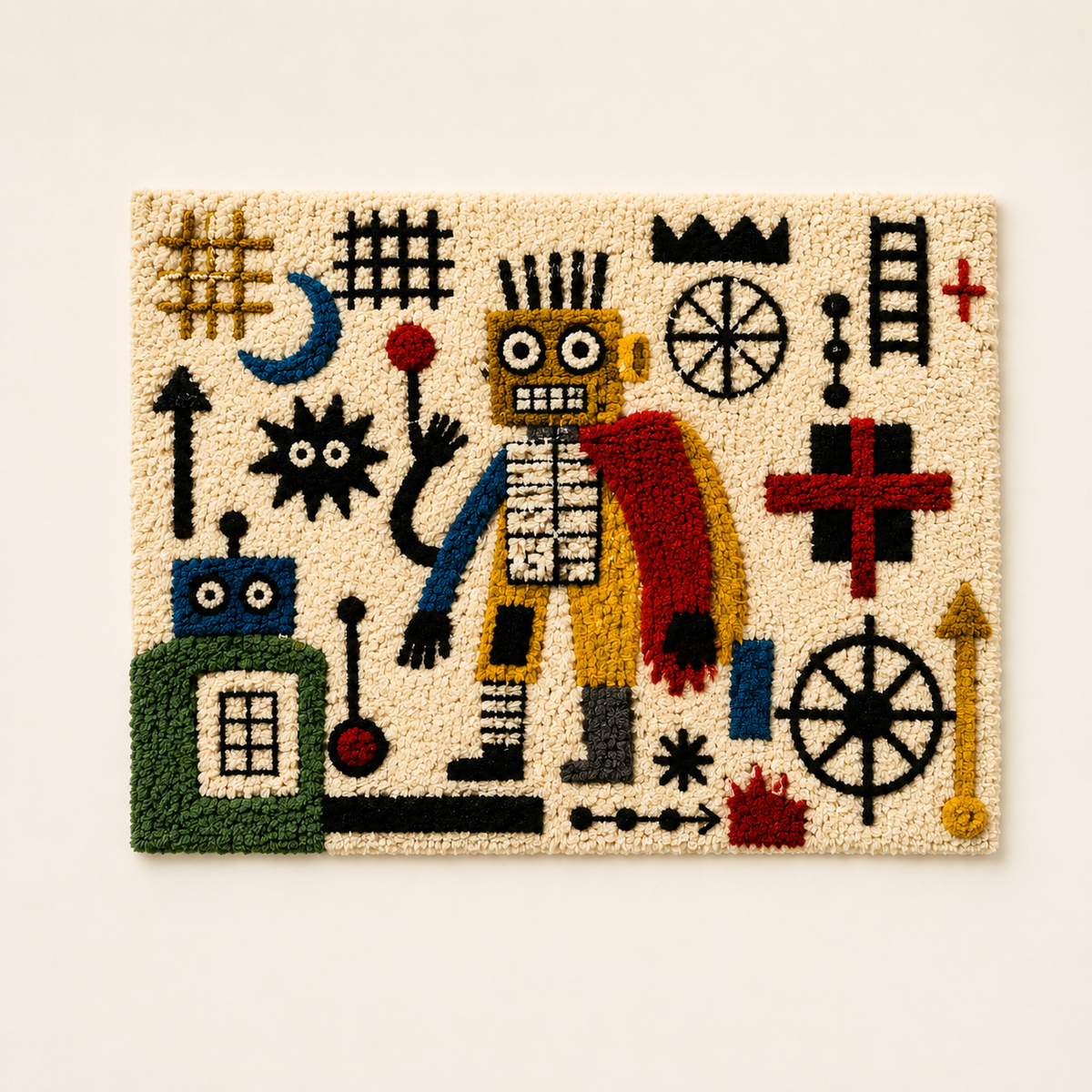 Hewn Earth Little Machine Cosmology wall art featuring a detailed, artistic celestial design on a neutral background.