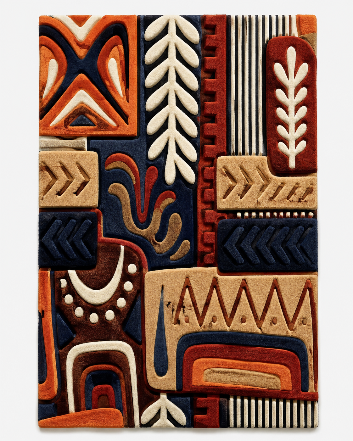 Hewn Earth desert pattern wall art with geometric desert landscape design on a light-colored background.