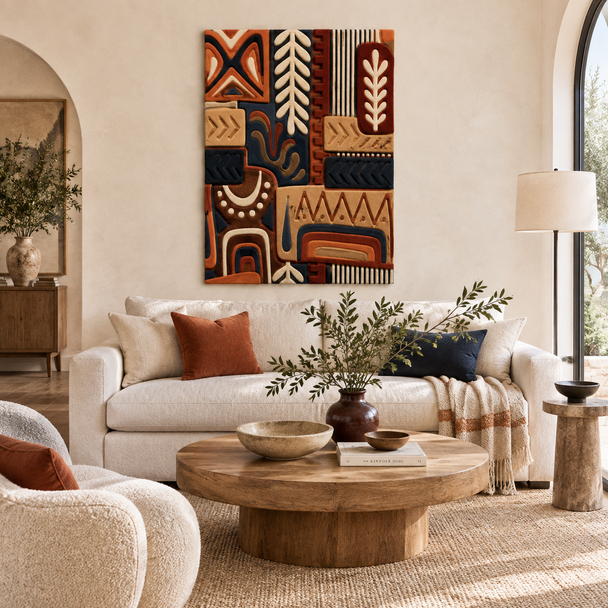 Desert pattern wall art by Hewn Earth featuring warm earthy tones and geometric desert-inspired design.