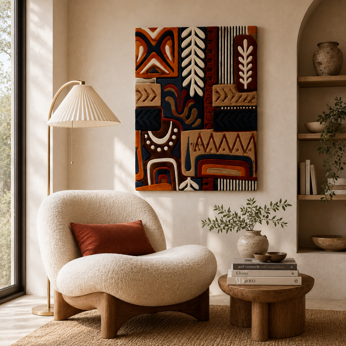 Desert pattern wall art by Hewn Earth featuring earthy tones and geometric desert-inspired design for home decor.