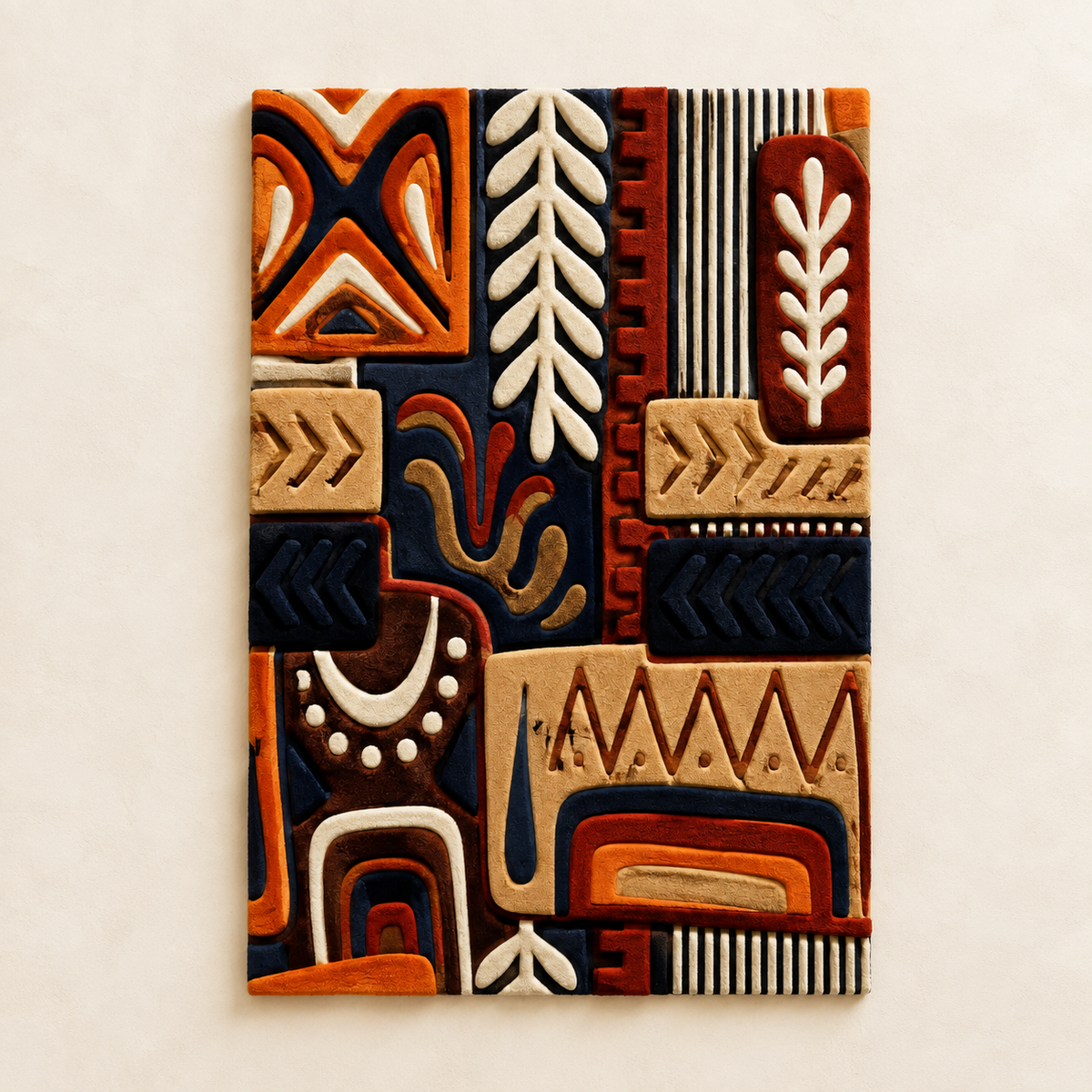 Hewn Earth Canyon Pattern Wall Art featuring a textured, natural canyon design in neutral tones, ideal for modern interior decor.