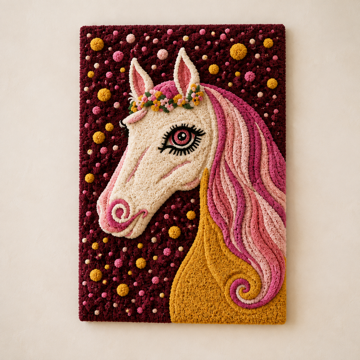 Celestial Rose Unicorn wall art by Hewn Earth featuring a dreamy unicorn surrounded by floral and celestial elements.