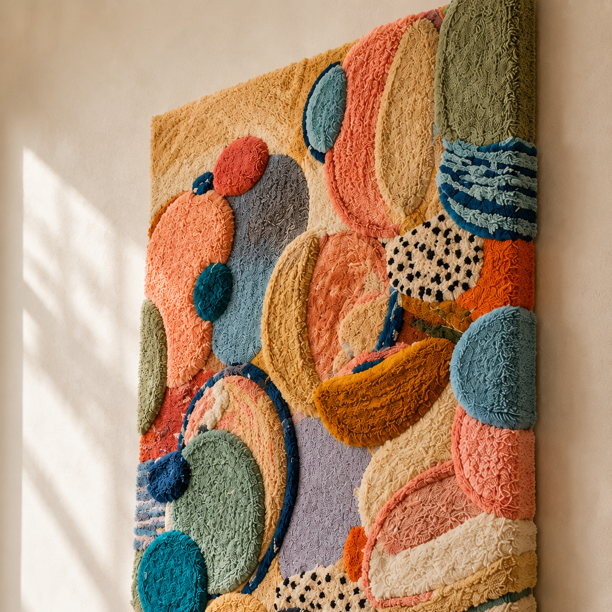 Hewn Earth Tidal Pebble Mosaic wall art featuring a textured design with natural pebble patterns on a neutral background