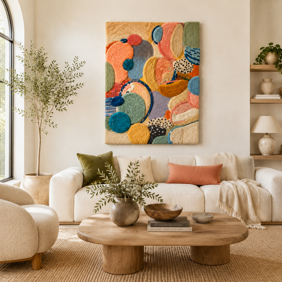 Hewn Earth Tidal Pebble Mosaic wall art featuring a textured, natural pebble design for home decor or artistic display