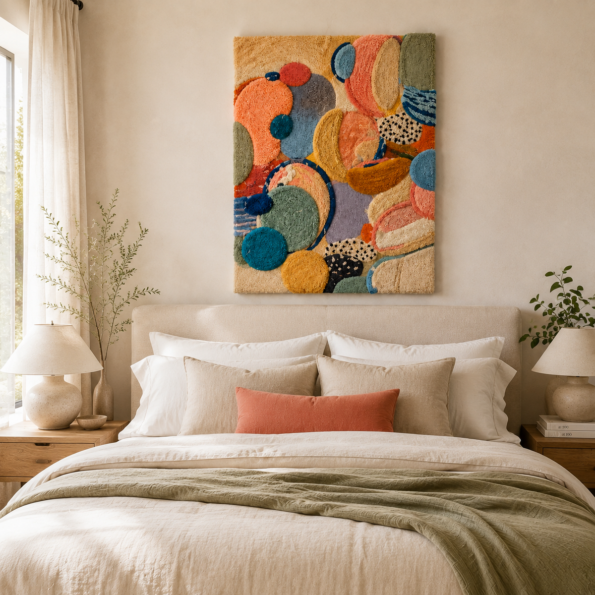 Hewn Earth Tidal Pebble Mosaic wall art featuring smooth, pebble-like stones arranged in a calming, natural design.