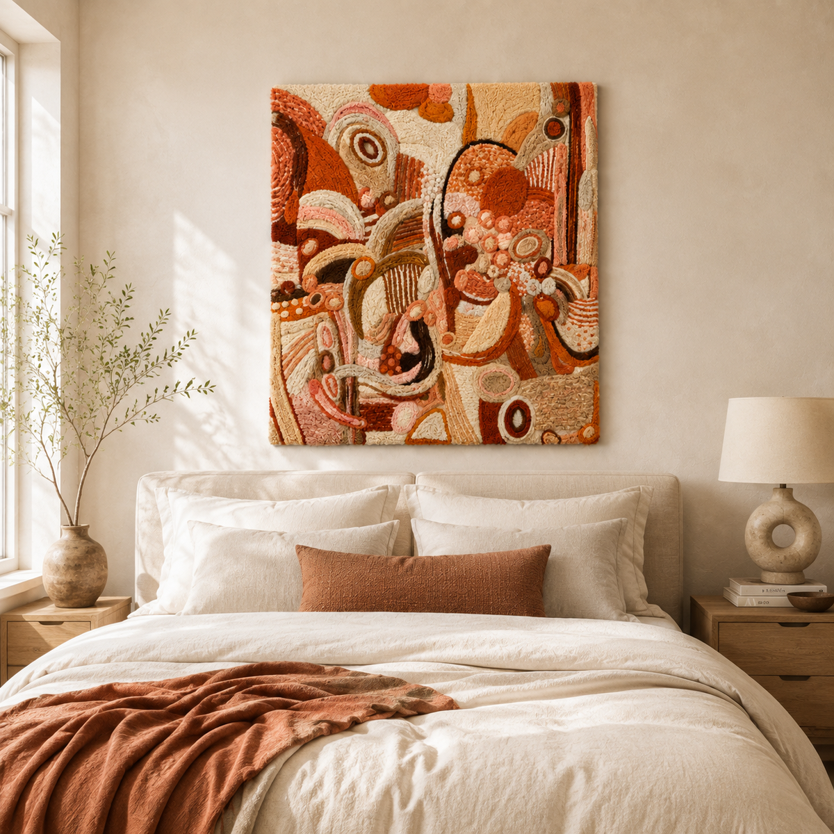 Hewn Earth Terracotta Orbit Garden wall art featuring circular terracotta design with textured, earthy finish for outdoor decor.