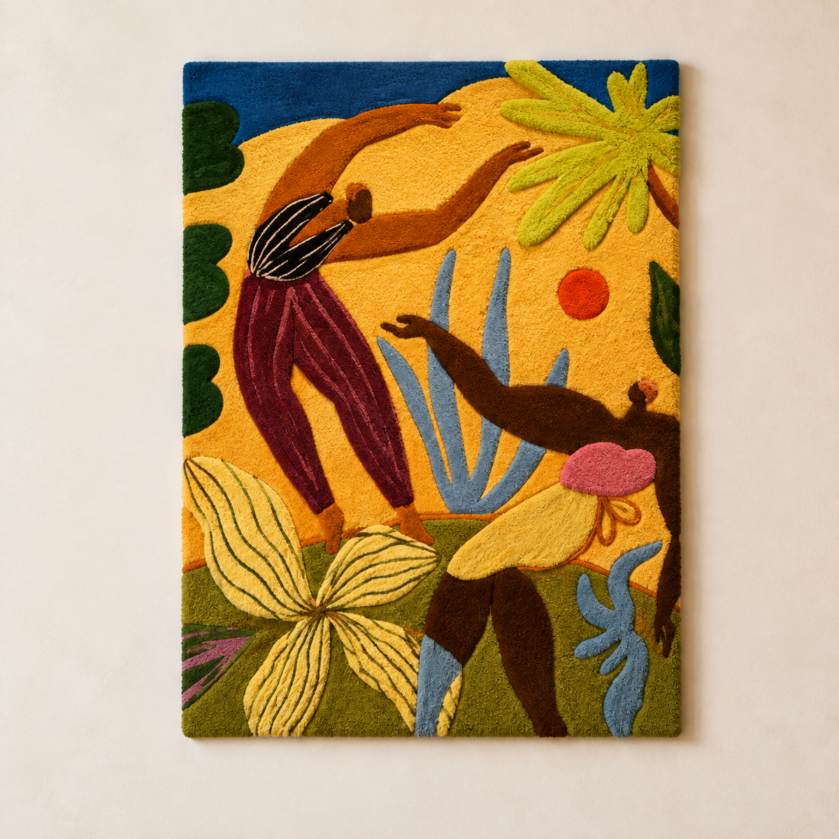 Golden Canopy Toucan wall art by Hewn Earth featuring a detailed illustration of a toucan perched on a branch with lush foliage.