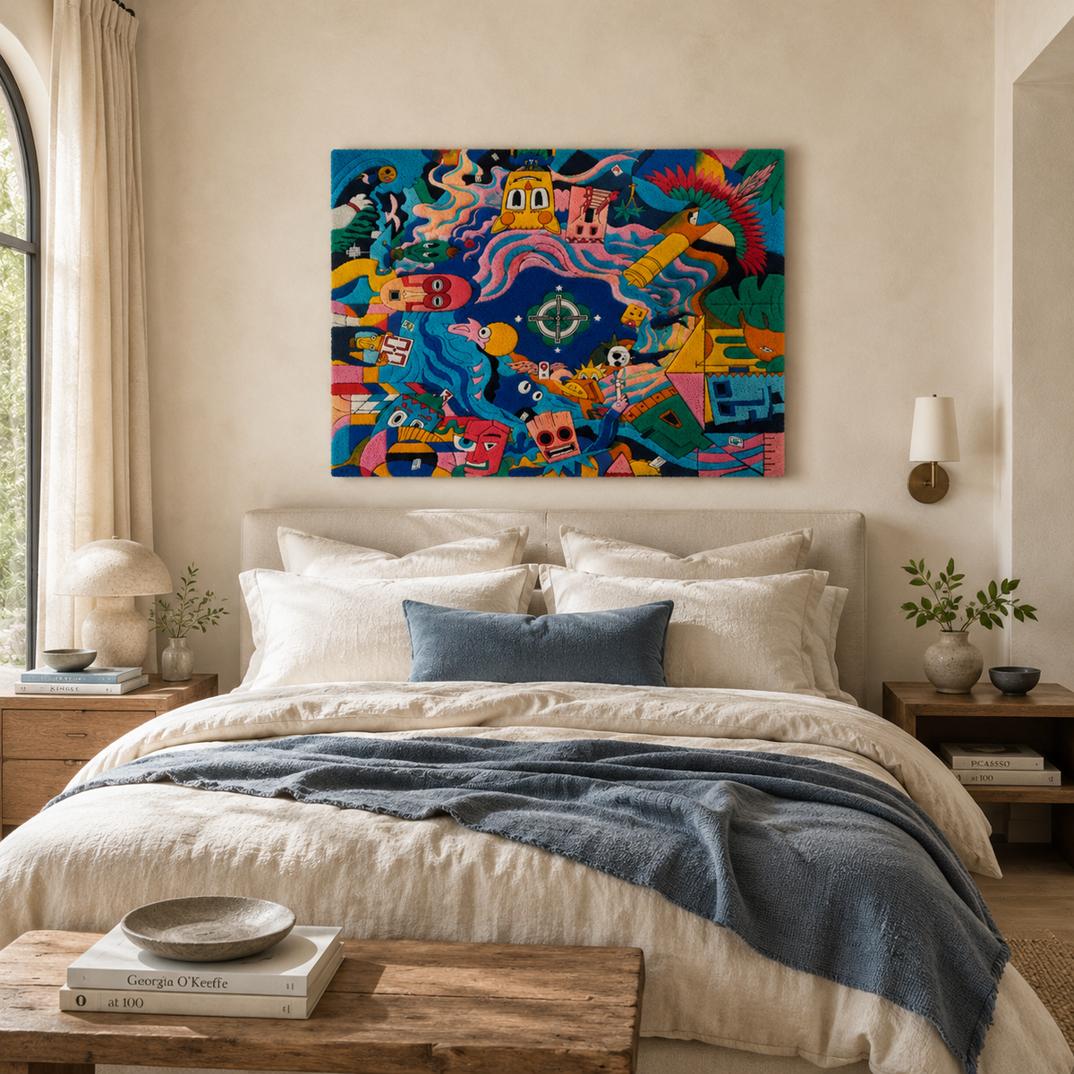 Electric Carnival Dream wall art by Hewn Earth featuring vibrant, colorful carnival-themed design for room decor.