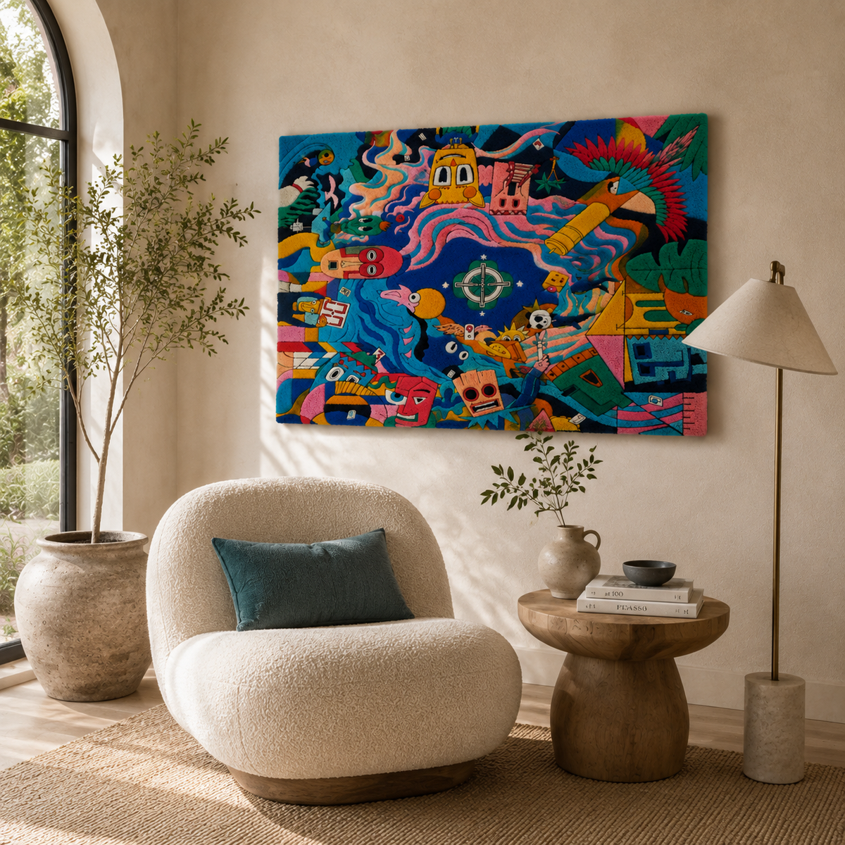 Colorful Electric Carnival Dream wall art by Hewn Earth featuring vibrant, abstract electric and carnival-inspired design.