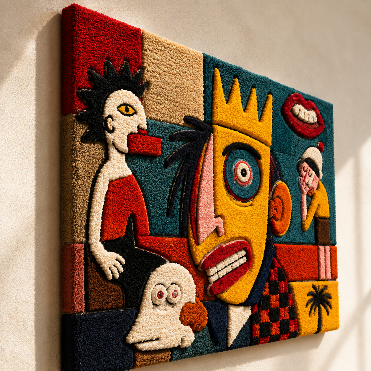 Hewn Earth Crowned Studio Chorus wall art featuring abstract design with crown motif, suitable for modern home decor.