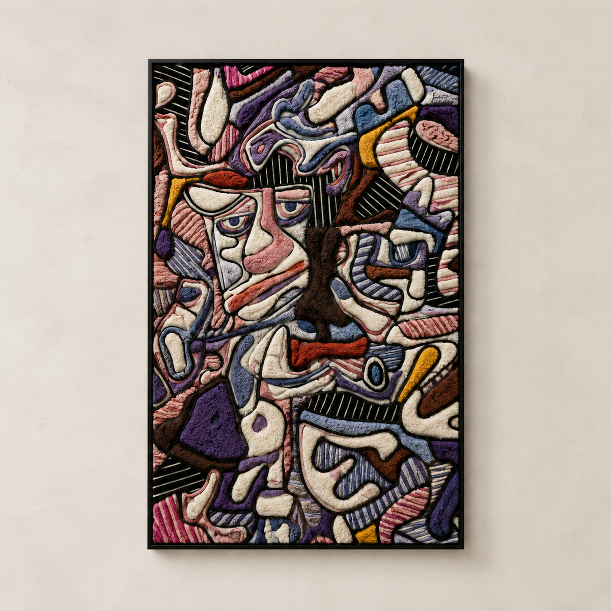 Stone Current Labyrinth wall art by Hewn Earth featuring intricate stone-inspired labyrinth design on a textured surface.