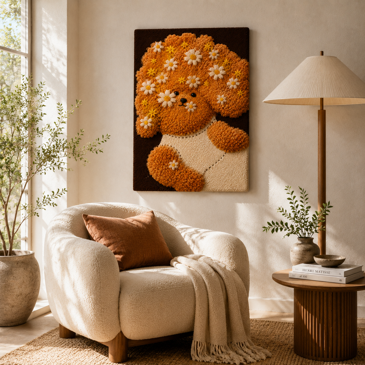 Marigold Cloud Muse wall art by Hewn Earth featuring abstract cloud-inspired design in warm tones for modern interior decor