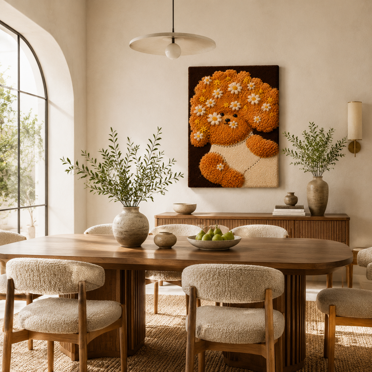 Marigold Cloud Muse wall art by Hewn Earth featuring abstract marigold and cloud-inspired design on canvas.