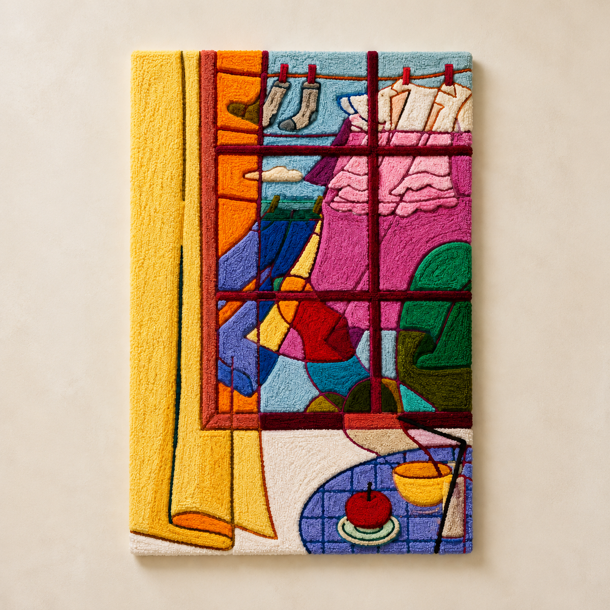Colorful Chromatic Window wall art by Hewn Earth featuring vibrant, geometric design on a modern canvas.