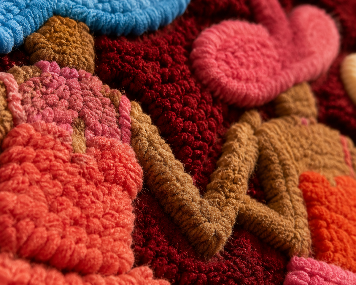 Close-up of Oxblood Chorus Line wall art by Hewn Earth showcasing rich oxblood tones and intricate textured details.