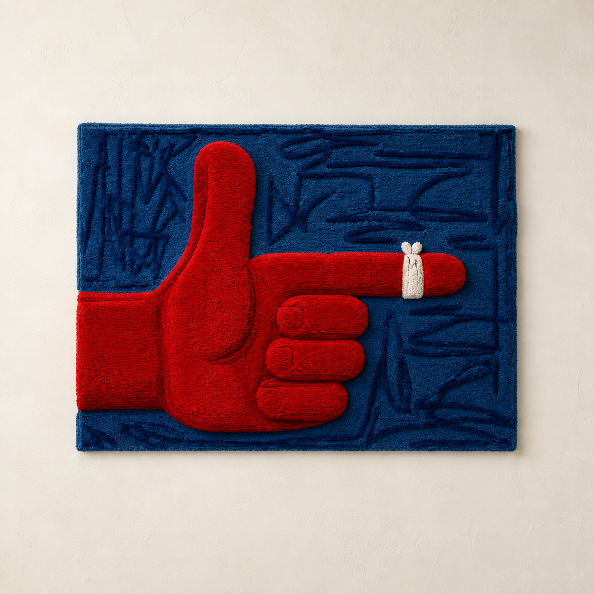 Blue field wall art by Hewn Earth featuring abstract design on a light background, ideal for modern home decor.