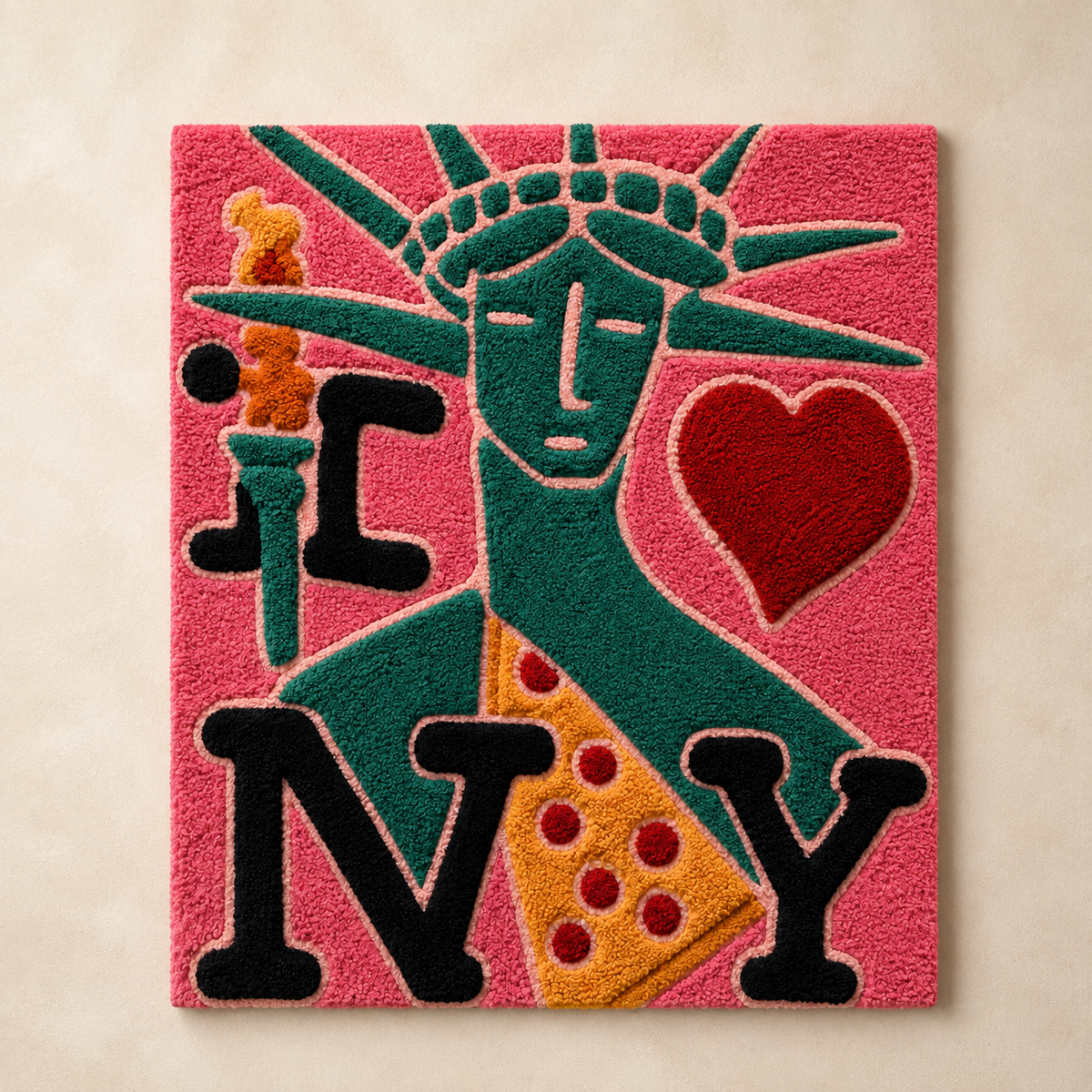 Hewn Earth Liberty Heart Pop wall art featuring a vibrant heart design on a light background.