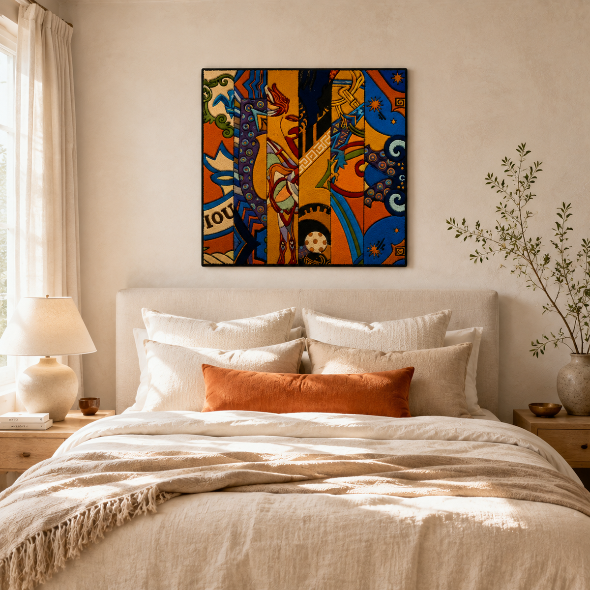 Hewn Earth Midnight Comic Panel wall art featuring bold black and white graphic design for modern home decor.