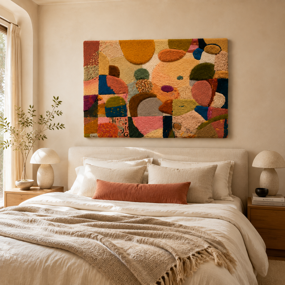 Hewn Earth Pebble Garden Mosaic wall art with colorful pebble patterns, decorative mosaic for garden or indoor wall decor