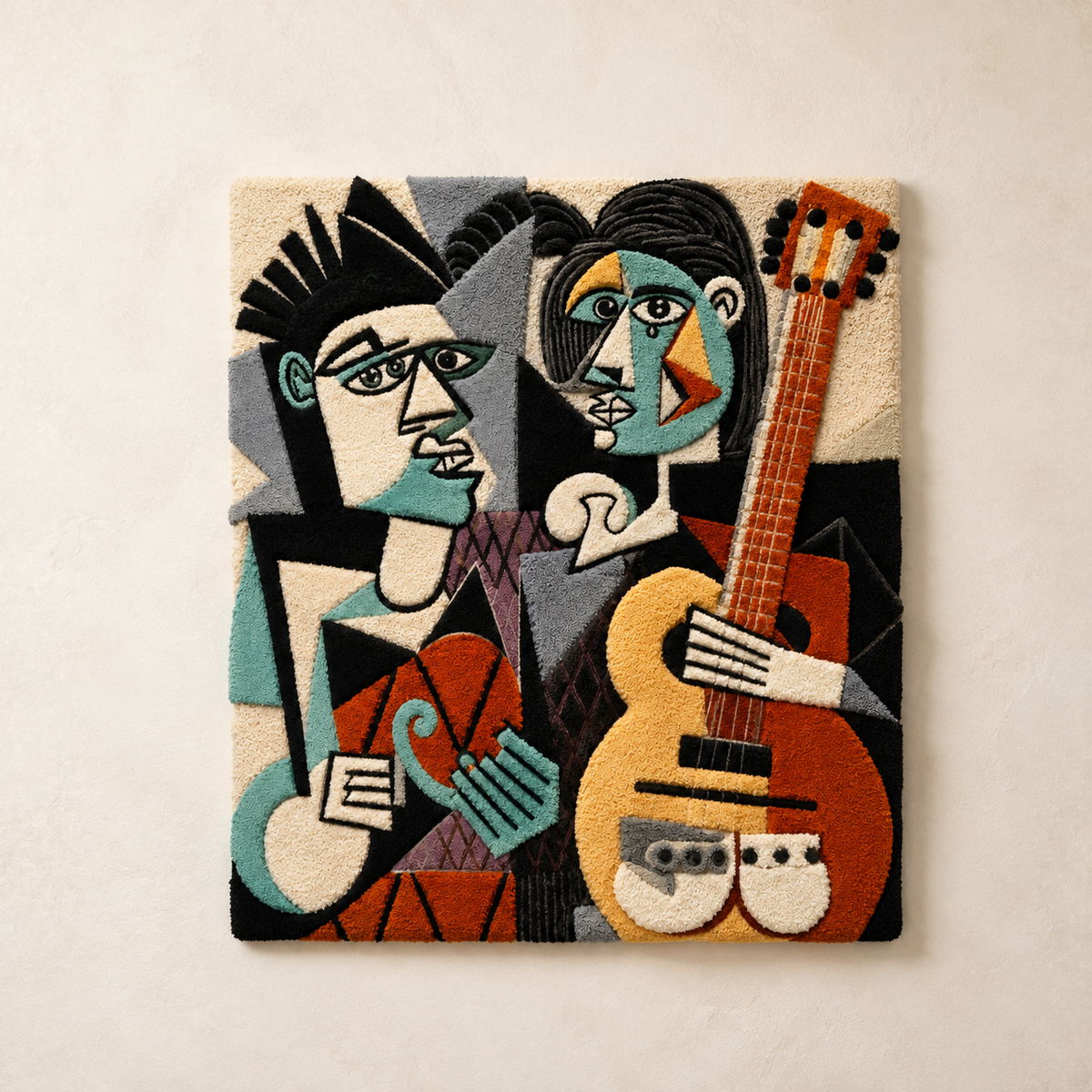 Hewn Earth Studio Quartet wall art featuring abstract designs in a natural color palette, suitable for modern interior decor.