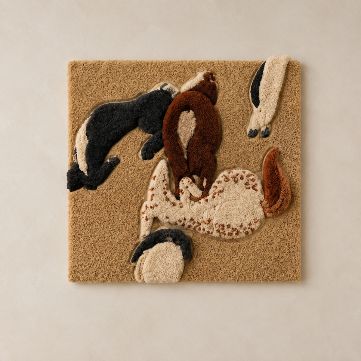 Hewn Earth Meadow Horses wall art featuring a serene depiction of horses in a natural meadow scene.