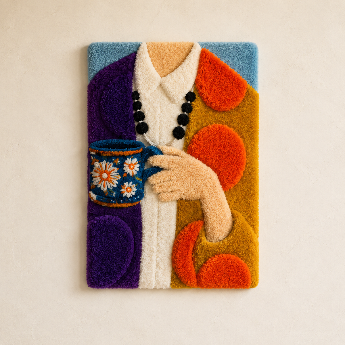 Violet Tea Ritual wall art by Hewn Earth featuring a calming, artistic depiction of a tea ceremony scene in soft violet tones.