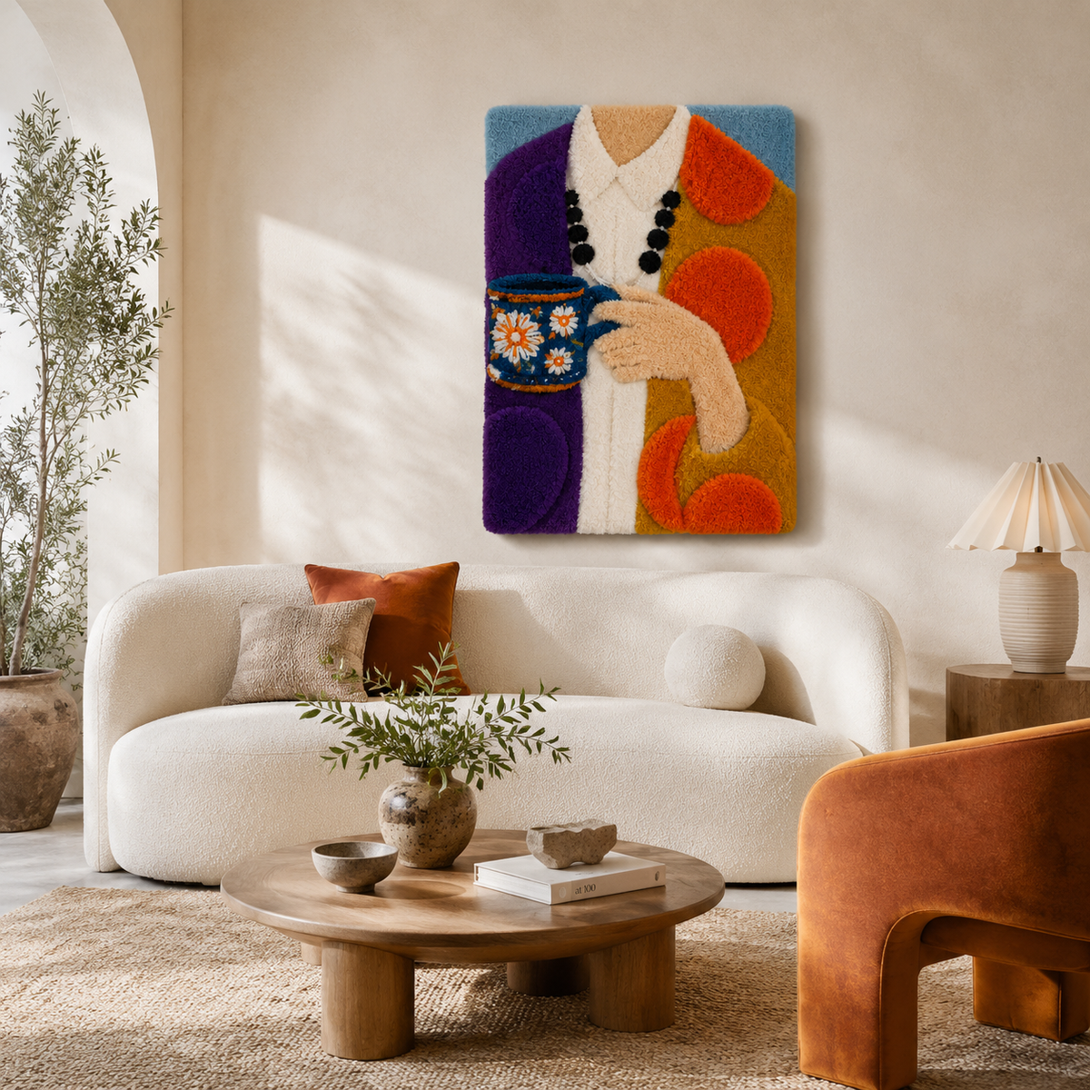 Violet Tea Ritual wall art by Hewn Earth featuring a calming abstract design in shades of violet and soft textures.
