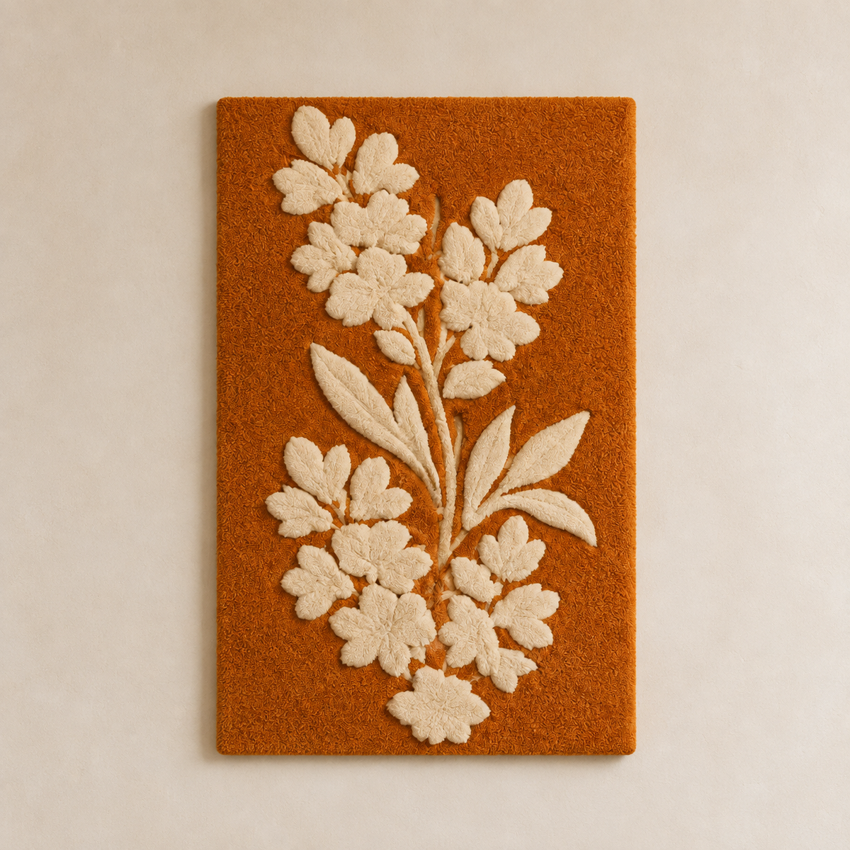 Ivory Blossom Branch wall art by Hewn Earth featuring delicate ivory flower branches on a neutral background.