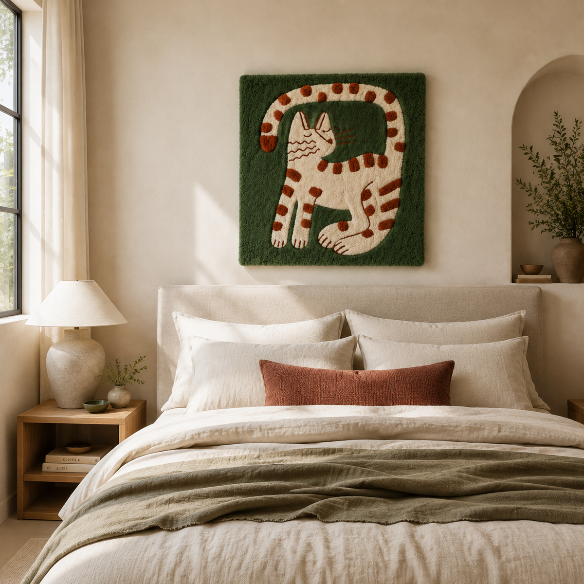 Hewn Earth Forest Folk Elephant wall art featuring a detailed, colorful elephant illustration on a neutral background.