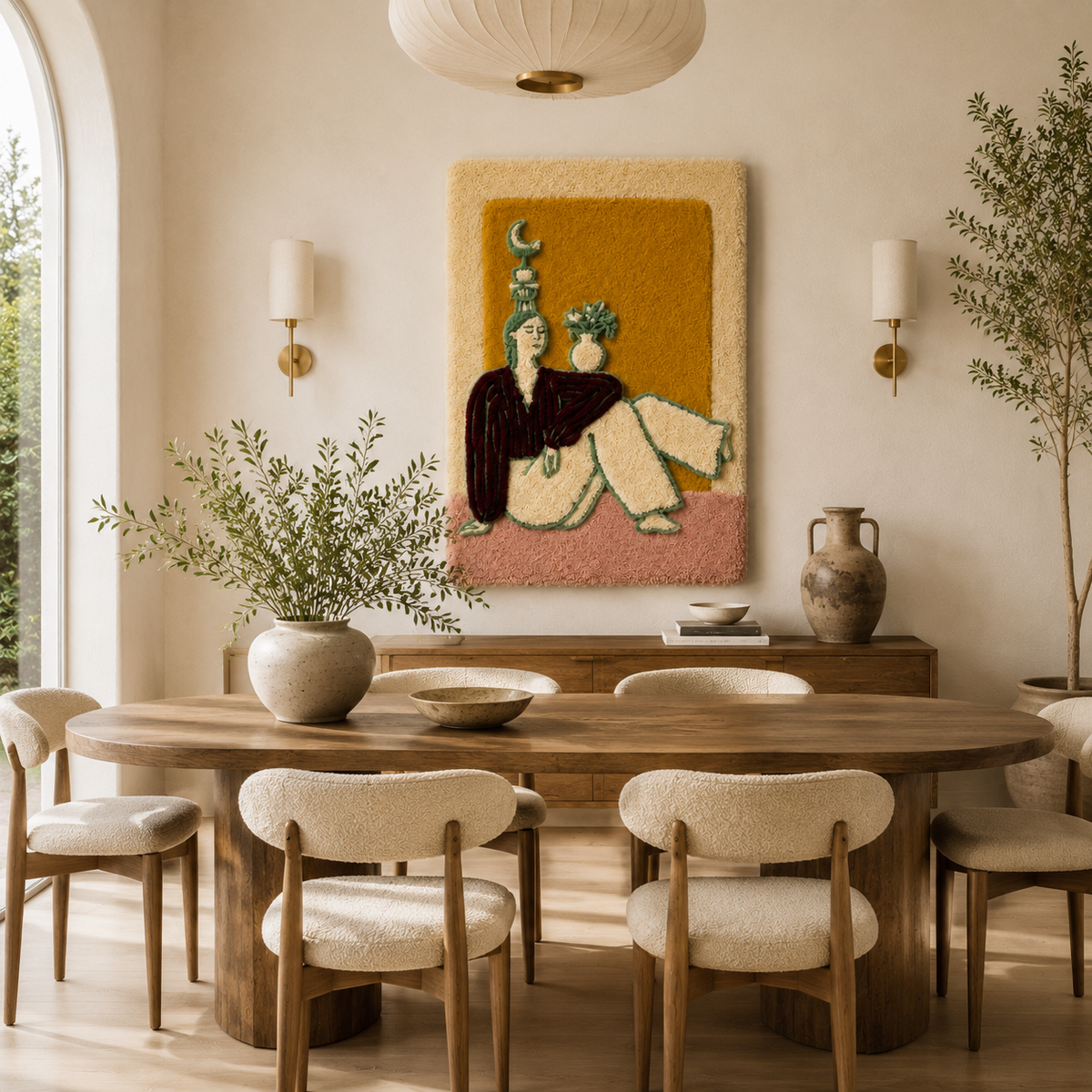 Hewn Earth Garden Companions wall art featuring natural botanical illustrations in a framed wall decor piece.